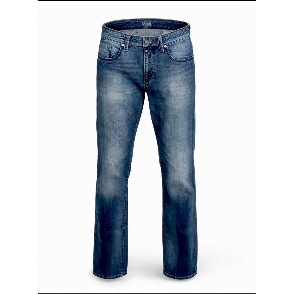 Mavi Zach Mens Low Rise Easy Straight Leg Jeans Blue Medium Wash 32x32